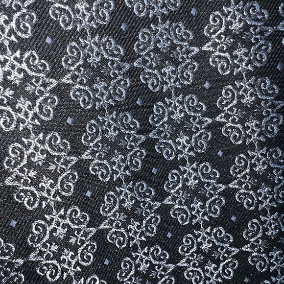 Tuxedo Vest Formal wear Necktie Mel Howard Vintage Black Silver Large - Picture 7 of 10